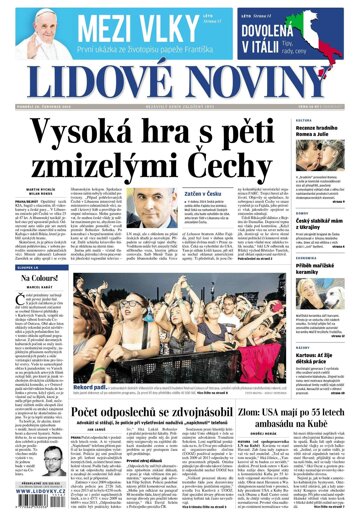 Obálka e-magazínu Lidové noviny 20.7.2015