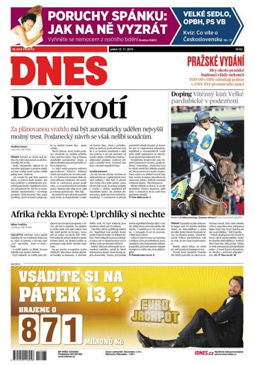 Obálka e-magazínu MF Dnes 13.11.2015