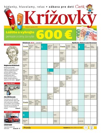 Obálka e-magazínu Krížovky 9.1.2016