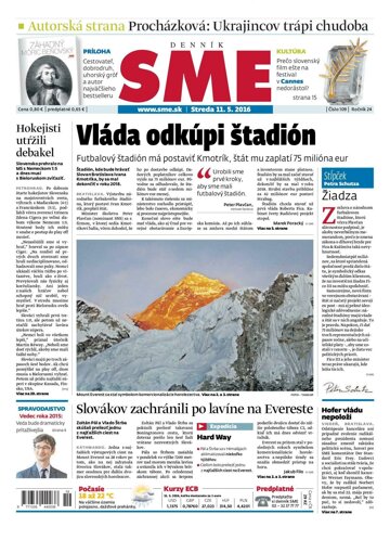 Obálka e-magazínu SME 11.5.2016