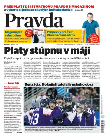 Obálka e-magazínu Pravda 15.2.201865