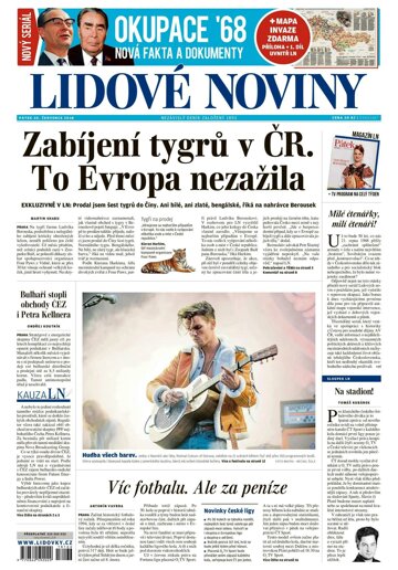 Obálka e-magazínu Lidové noviny 20.7.2018