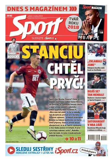 Obálka e-magazínu Sport 4.1.2019