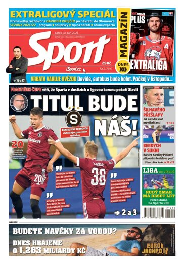 Obálka e-magazínu Sport 10.9.2021