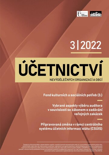 Obálka e-magazínu Účetnictví nevýdělečných organizací a obcí 3/2022