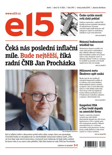 Obálka e-magazínu E15 12.9.2023