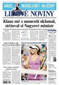 Obálka e-magazínu Lidové noviny 8.9.2014