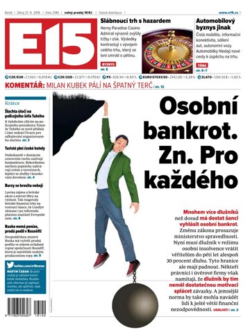 Obálka e-magazínu E15 21.6.2016