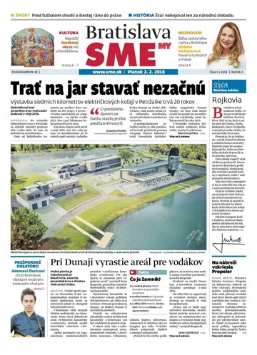 Obálka e-magazínu SME MY Bratislava 2/2/2018