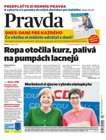 Obálka e-magazínu Pravda 20.2.2018