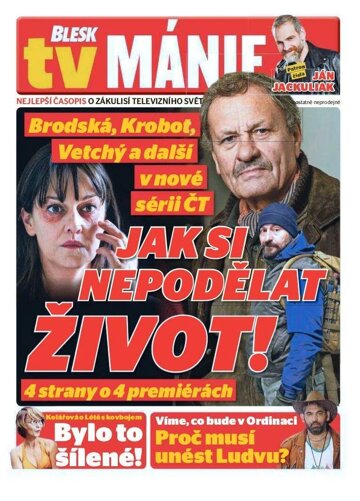 Obálka e-magazínu Blesk Tv manie 23.11.2019