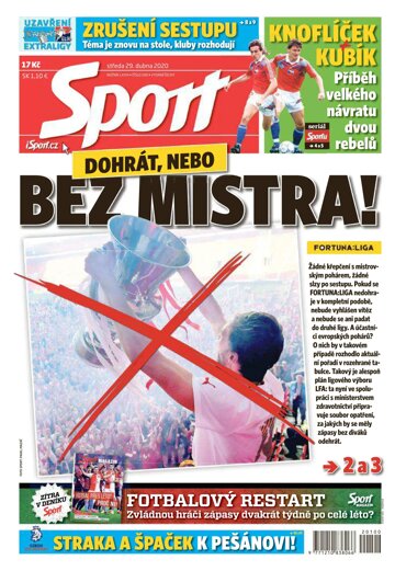 Obálka e-magazínu Sport 29.4.2020