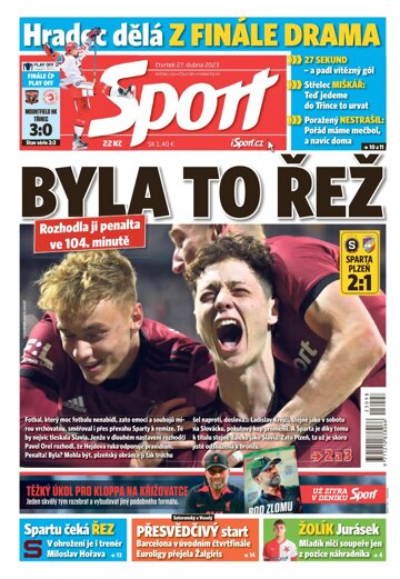 Obálka e-magazínu Sport 27.4.2023