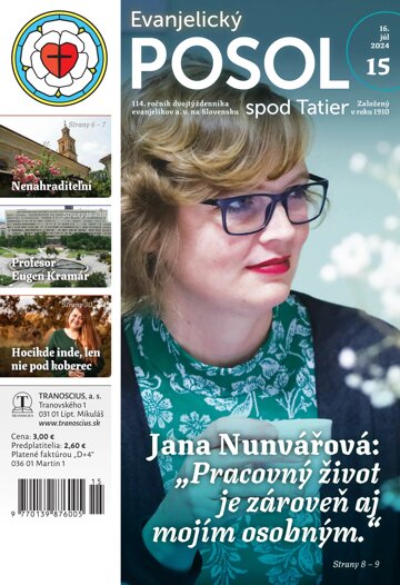 Obálka e-magazínu Evanjelický posol spod Tatier 15/2024