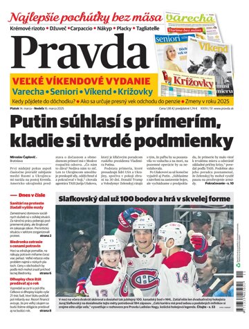 Obálka e-magazínu Pravda 14. 3. 2025