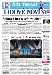 Obálka e-magazínu Lidové noviny 10.11.2014