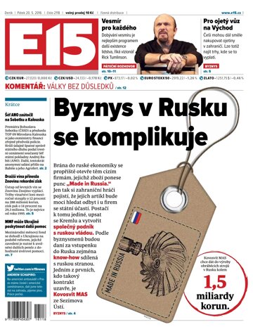 Obálka e-magazínu E15 20.5.2016