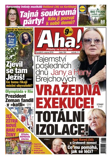 Obálka e-magazínu AHA! 8.8.2016