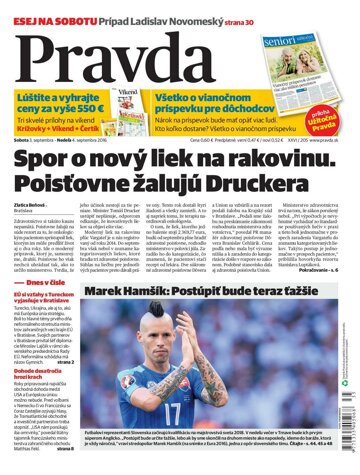 Obálka e-magazínu Pravda 3. 9. 2016