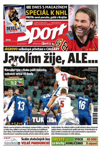 Obálka e-magazínu Sport 6.10.2017