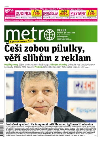 Obálka e-magazínu deník METRO 30.4.2018