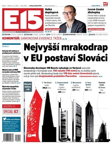 Obálka e-magazínu E15 11.12.2015