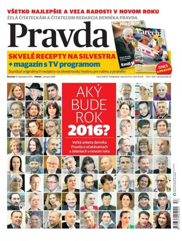 Obálka e-magazínu Pravda 31. 12. 2015