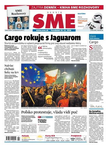 Obálka e-magazínu SME 19.12.2016