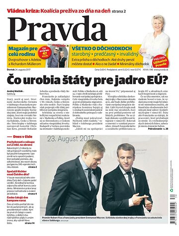 Obálka e-magazínu Pravda 24. 8. 2017