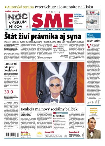 Obálka e-magazínu SME 29.9.2017