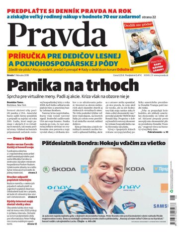 Obálka e-magazínu Pravda 7.2.2018