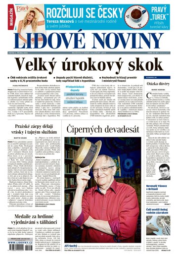 Obálka e-magazínu Lidové noviny 1.10.2021