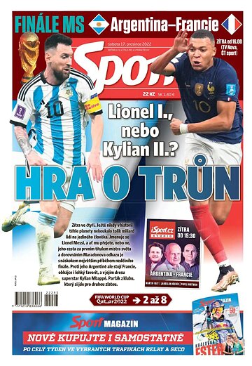 Obálka e-magazínu Sport 17.12.2022