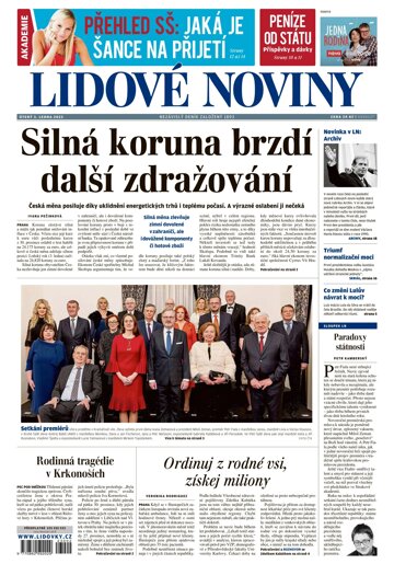 Obálka e-magazínu Lidové noviny 3.1.2023