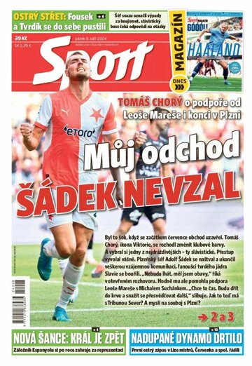 Obálka e-magazínu Sport 6.9.2024