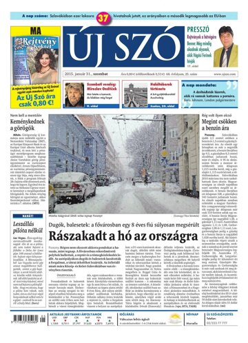 Obálka e-magazínu Új Szó 31.1.2015