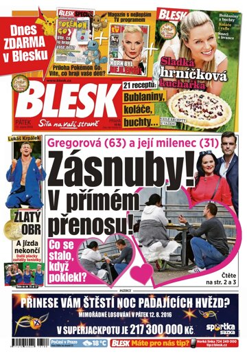 Obálka e-magazínu Blesk 12.8.2016