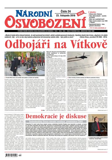 Obálka e-magazínu Národní Osvobození 24/2016