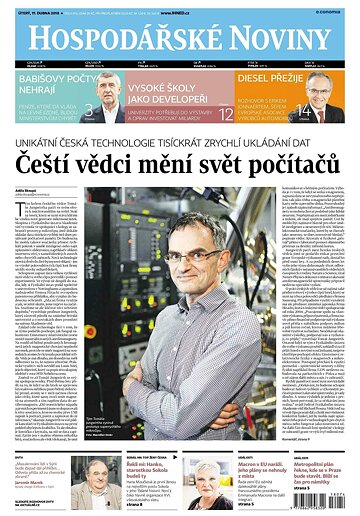 Obálka e-magazínu Hospodářské noviny 074 - 17.4.2018