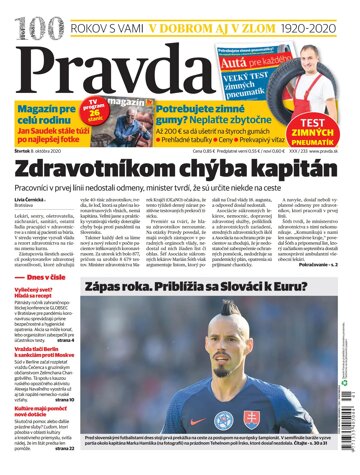 Obálka e-magazínu Pravda 8. 10. 2020