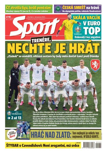 Obálka e-magazínu Sport 1.7.2021