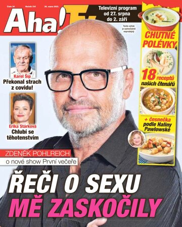 Obálka e-magazínu AHA! Tv - 26.8.2021