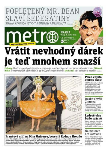 Obálka e-magazínu deník METRO 6.1.2015