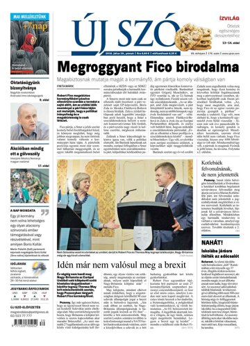 Obálka e-magazínu Új Szó 29.7.2016