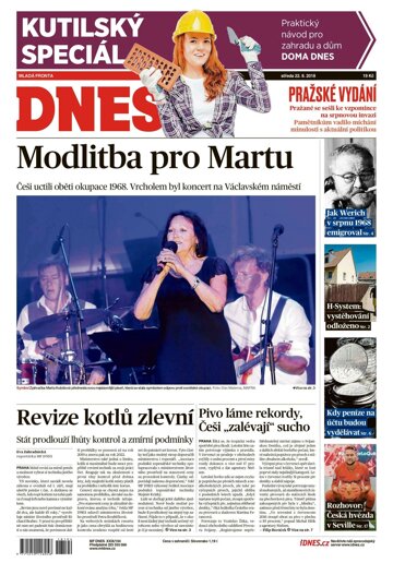 Obálka e-magazínu MF Dnes 22.8.2018