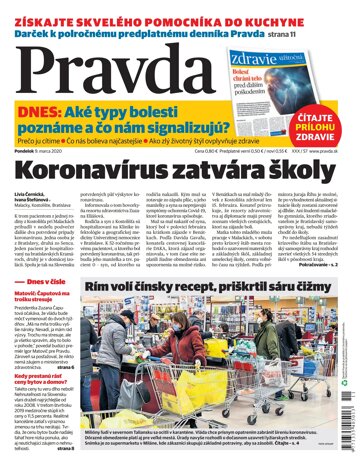 Obálka e-magazínu Pravda 9. 3. 2020