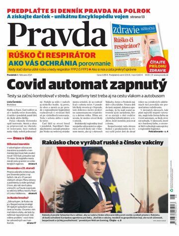 Obálka e-magazínu Pravda 8. 2. 2021