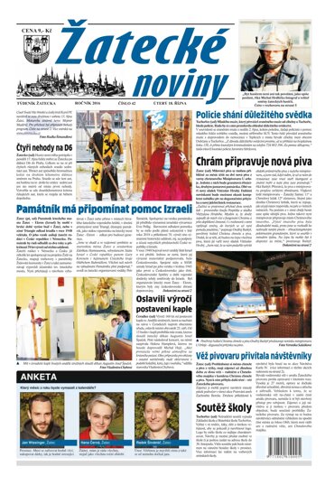 Obálka e-magazínu Žatecké noviny 42/2016