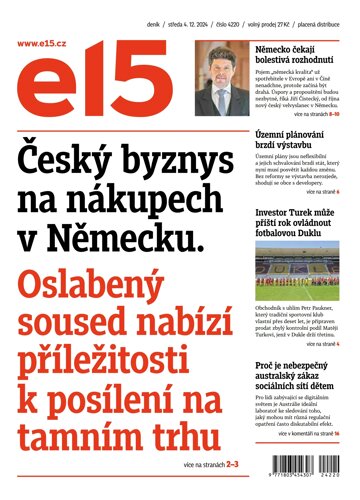 Obálka e-magazínu E15 4.12.2024