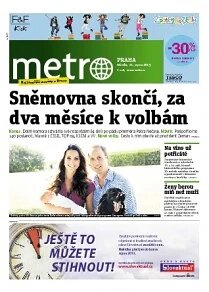 Obálka e-magazínu deník METRO 21.8.2013